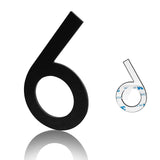 3 Inch Metal Black Modern House Numbers, Luiety's Adhesive Mailbox Number,House Numbers for Apartments Office (6)
