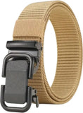 Tpm Tactical Military Belt, Nylon Web Belt With QuickRelease Buckle, Khaki, Adjustable Heavy Duty Canvas For Outdoor Activities