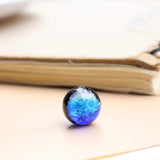 10pcs 14mm Blue Color Luminous Lampwork Glass Beads Handmde Glow in The Dark Loose Bead Round for Jewelry Bracelet Neckalce Earr