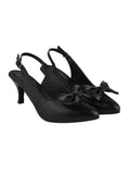 Shoetopia Pointed Toe And Bow Detailed Black Pumps For Women & Girls /Uk8-Eu41,Black,8,B0CKW5GZ3D