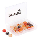 BEADIA Natural Red Agate Rondelle Stone with Large Hole (4mm) Loose Semi Gemstone Beads for Jewelry Making 10mmx4mm 24pcs