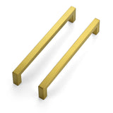 JOY DECOR 4 Pack Cabinet Handles, Gold Cabinet Pulls, 7-1/2 Inch Kitchen Closet Handles Square Drawer Pulls Stainless Steel Draw