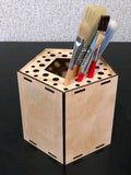 MeeCraft Paint Brush Holder Caddy, Beige, 10x10x10 cm