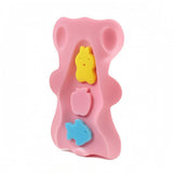 SNAPPSY Contoured Bath Sponge Mat Soft Baby Bath Sponge Cushioned Thick for Newborns, Infants, Parents, Sink, Pink, 5.5CM