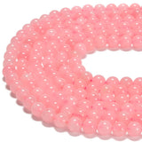 jodaying 8mm Rose Quartz Smooth Round Natural Gematone Loose Beads for Jewelry Making DIY Findings 1 Strand 15