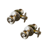 Design House 728675 Terrace 6-Way Universal Privacy Bed and Bath Door Knob Satin Nickel