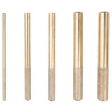K Tool International 72970 53/4 Drift Brass Punch Set for Garages, Repair Shops and DIY, Selected Brass, Knurled Handle, Chamf