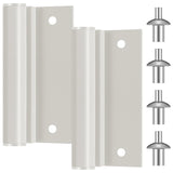 MorningRo 2 Sets White Screen Door Hinges Leaf Lower Aluminum Storm Door Hinges Replacement Parts Compatible with Screen Doors
