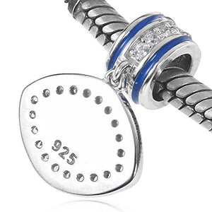 ABAOLA Blue Eye Dangle Charm Beads fit for Fashion Charms Bracelets