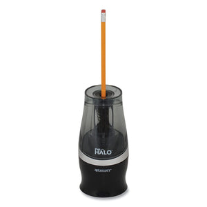 Westcott Halo Colored Pencil Non-Stick Electric Sharpener, Ac-Powered, 3.5 X 6.75, Black/Silver