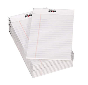 School Smart Junior Legal Pad, 5 X 8 Inches, 50 Sheets Each, White, Pack Of 12 - 027445