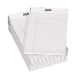 School Smart Junior Legal Pad, 5 X 8 Inches, 50 Sheets Each, White, Pack Of 12 - 027445