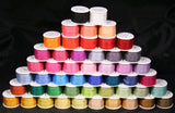 New ThreadNanny 50 Spools of 100% Pure Silk Ribbons 4mm x 10 Meters 50 Colors no Duplicates
