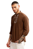 Be Active Men'S Neck Embroidery 100% Cotton Short Kurta With Mandarin Collar || Short Kurta For Men Cotton || Stylish Short Kurt