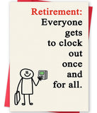 Funny Retirement Gifts for Women Men, Happy Retirement Card for Coworker Colleague, Humor Retired Leaving Greeting Card for Him 