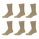 Mukhaksh (Pack Of 6 Pairs = 12 Socks Boys Cotton Khaki Police Calf Length Socks