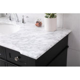 Elegant Decor Wesley 48 Solid Wood Steel Single Bathroom Vanity Set In Black