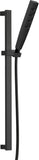 Delta Faucet 5Spray TouchClean H2Okinetic Slide Bar Hand Held Shower with Hose, Matte Black 51140BL