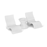 Ledge Lounger Signature Lowback Chair Set - Two Chairs - Ice Bin Side Table - in-Pool - On-Deck - Water Depths 0-9- All Type