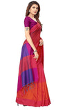 Om Sai Latest Creation Womens Bhagalpuri Silk Saree With Blouse Piece-Free Size (Red)