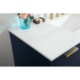 Elegant Decor Blake 48 Aluminum Alloy Mdf Single Bathroom Vanity In Blue