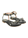 Shoetopia Girls Snd-122 Black Flat Sandal - 5 Uk (Girls-Snd-122-Black),Black,5,B0CQK58W88