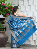 Sugathari Womens Banarasi Saree Pure Kanjivaram Silk Saree Soft New Ladies 2023 Design Wear Pattu Sarees Latest Party Sari Collections With Blouse Piece For Wedding Sadi (San Pari-182 Firozi)