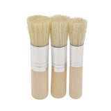 Levin Wooden Stencil Brush (Set Of 3), Purenatural Bristle Brushes Perfect For Acrylic Painting, Oil Painting, Watercolor Painti