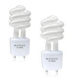 2pack 13Watts MLS13 GU35 3500K Soft White Spiral Light Bulb Replacement for Panasonic VQL5 Bathroom Exhaust Vent Fan,Compatible 