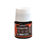 Pebeo Ceramic, Enamel Effect Paint - High Gloss Paints, Opaque, Oil-Based Color, 45 ml Bottle, Red Brown, 025-018