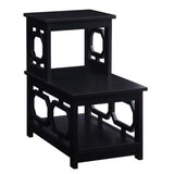 Convenience Concepts Omega 2 Step Chairside End Table, Black