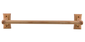 ALFI brand AB5505 24 Double Rack Wooden Towel Bar Bathroom Accessory, Natural Wood