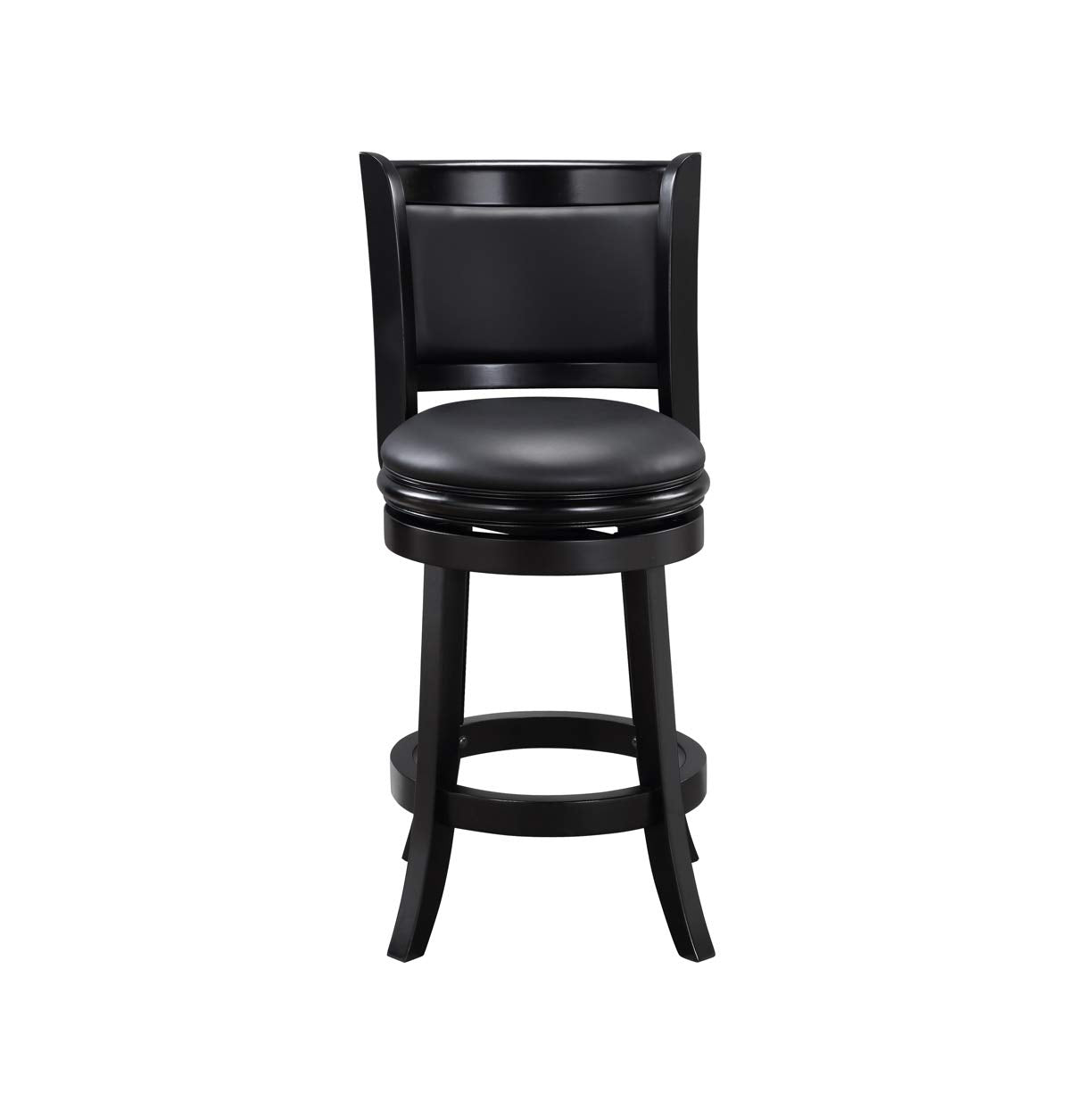 Boraam Augusta Counter Height Swivel Stool, 24-Inch, Black