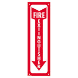 Cosco Sign, Glow in Dark, FIRE Extinguisher, 4 x 13, Red and White (098063)