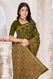 Tamaira Fashion Women'S Plain Cotton Saree (11525_Mehendi