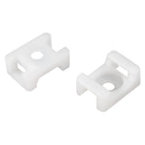 Uxcell Cable Tie Mount Base Saddle Type Wire Holder Nylon 9Mm Hole Width White 100Pcs