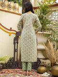 Gosriki Women'S Cotton Blend Straight Printed Kurta With Pant & Dupatta (Thana Green-Gs_L_Green_Large),Green,,B0CRDY3NP2