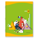 Navneet Youva Youva Graph Book For Students | Soft Bound | Big Size - 22 Cm X 28 Cm | 1 Side Graph (1Mm) & 1 Side Ruled | 96 Pag