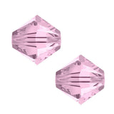 50pcs Adabele Austrian 8mm Faceted Bicone Crystal Beads Rosaline Light Pink Compatible with Swarovski Crystals 5301/5328