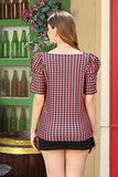 Dhruvi Trendz Women Cotton Lycra Top For Women Regular Fit Regular (Dt-W1536_Maroon_M)