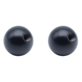 HAJXZH 2 Pcs Ball Finials for Lamps 25mm Lamp Shade Screw Cap with 1/4-27 Screw (Black)