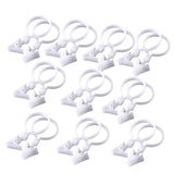 VINTORKY 20Pack Plastic Shower Curtain Clips White Curtain Rings Smooth Glide Function Sturdy Clips for Bathroom Use Suitable f