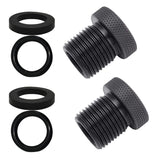 2 Pack Thread Adapters and Washers, 1/2 * 28-3/4 * 16, Black