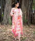 Gosriki Women'S Cotton Blend Straight Printed Kurta With Pant & Dupatta (Daraji Cream-Gs_Xxl_Cream_Xx-Large),Cream,2,B0CQTYRBGP