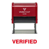 Verified Self Inking Rubber Stamp (Red Ink) XLarge