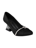Shoetopia Women & Girls Rhinestone Decor Pointed Toe Stylish Pumps/Monika/Black/Uk9-Eu42,Black,9,B0BPC9S2S3