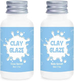 2 x 50ml Air Dry Clay Glaze, Clay Glaze Air Dry for Airdry Clay, Air Dry Clay Varnish Can Not Only Used to Prevent Clay Cracking