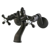 Kingston Brass CC2665 Vintage Wall Mount Tub Faucet with Riser Adapter, Oil Rubbed Bronze