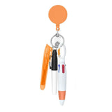 ZOOMELLA Shuttle Pen Office Supplies Gift Compact Nurse Retractable Badge Holder OrangeCrafts|Art Supplies|Drawing & Lettering S