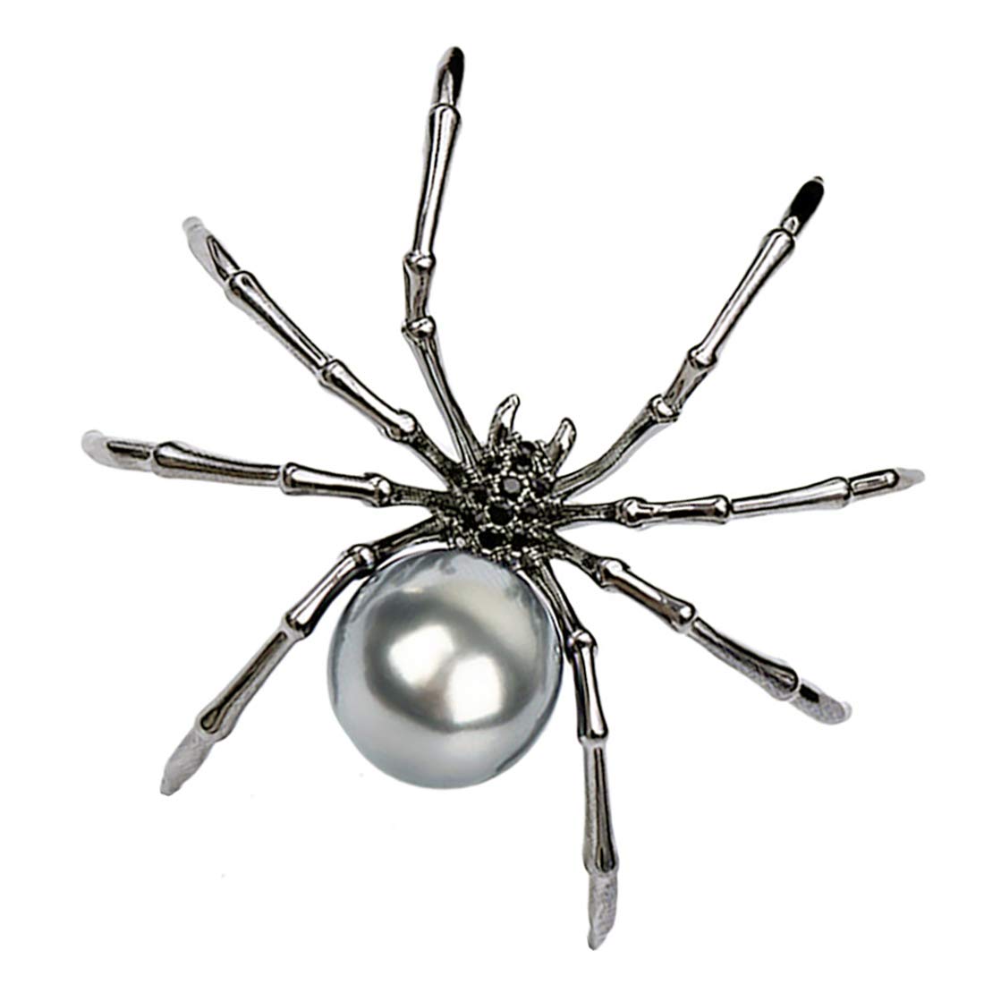 ROSTIVO Spider Brooch Pins for Women and Men Witch Jewelry Halloween Pin Accessories (Dark Silver)